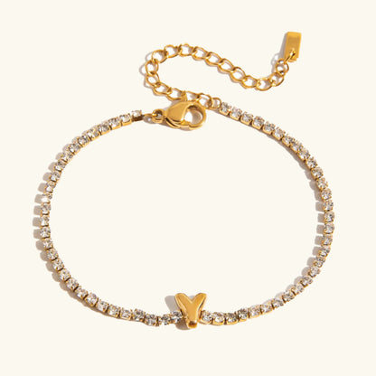 [Gaonasi]Avaria Bubble Letter Tennis Bracelet
