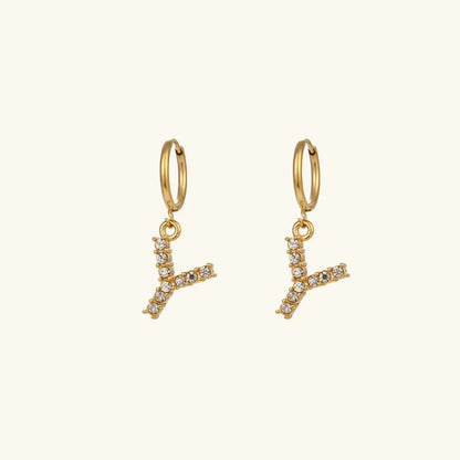 [Gaonasi]Wilhemina Initial Letter Earrings