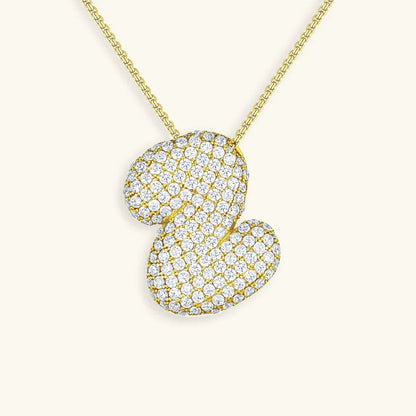 [Gaonasi]Bubble Initial Diamond Necklace