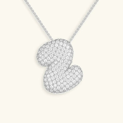 [Gaonasi]Bubble Initial Diamond Necklace