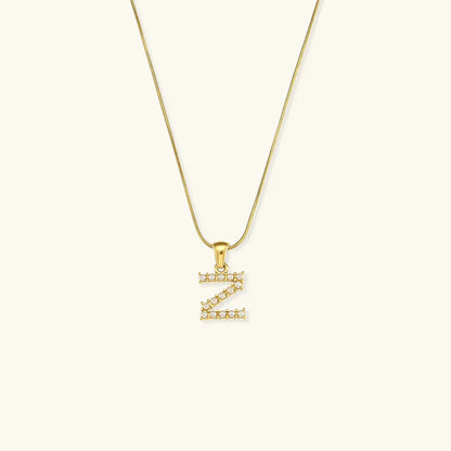 [Gaonasi]Augustine Initial Letter Pearl Necklace
