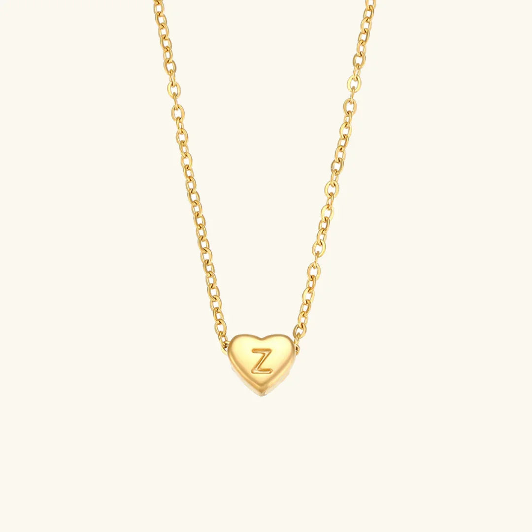 [Gaonasi]Heart Initial Gold Necklace