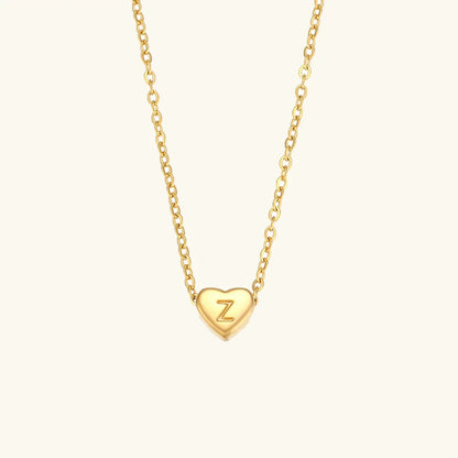 [Gaonasi]Heart Initial Gold Necklace