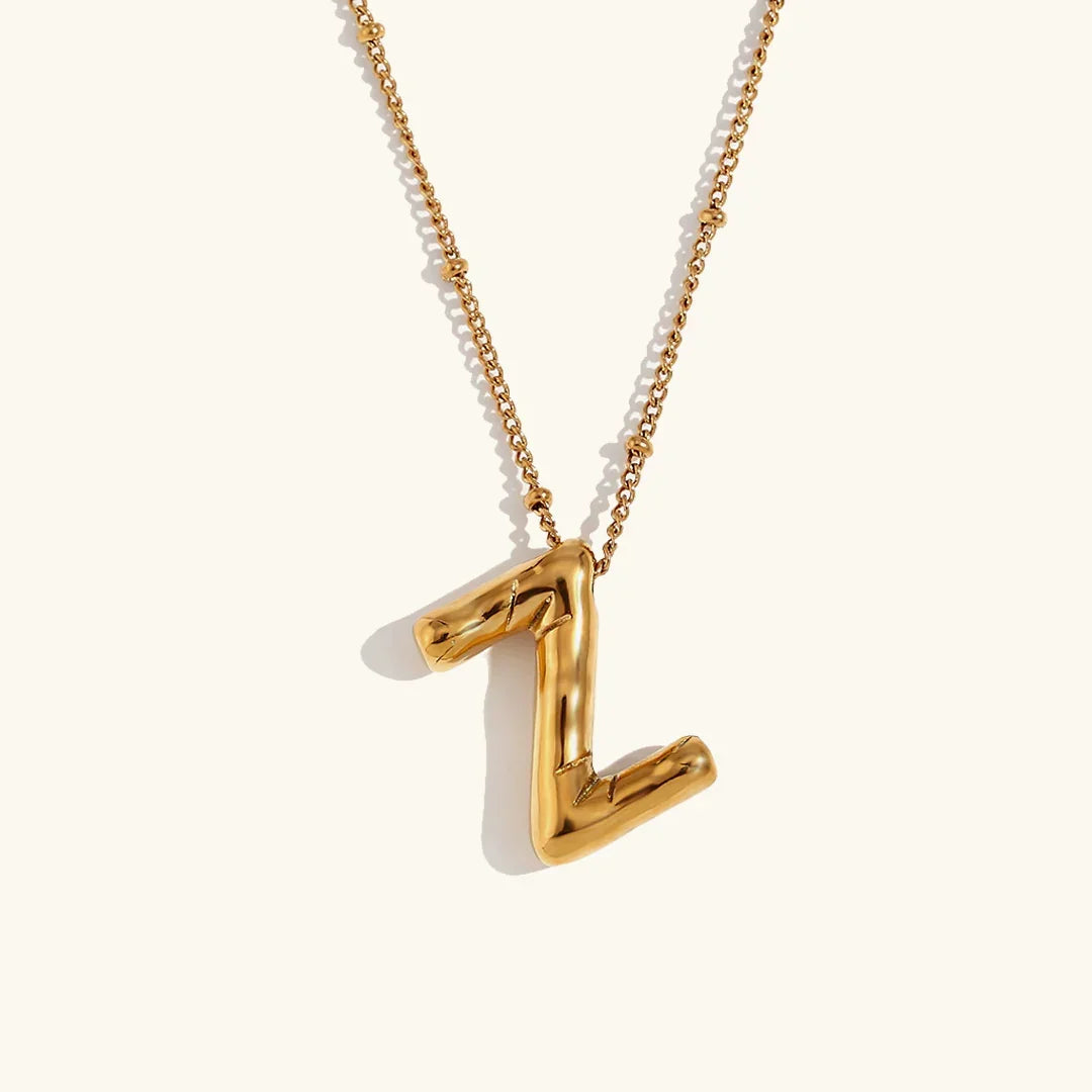 [Gaonasi]Balloon Gold Initial Necklace