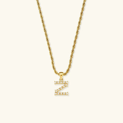 [Gaonasi]Elodie Initial Letter Pearl Necklace