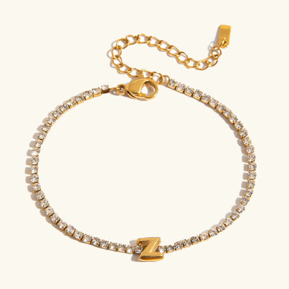 [Gaonasi]Avaria Bubble Letter Tennis Bracelet