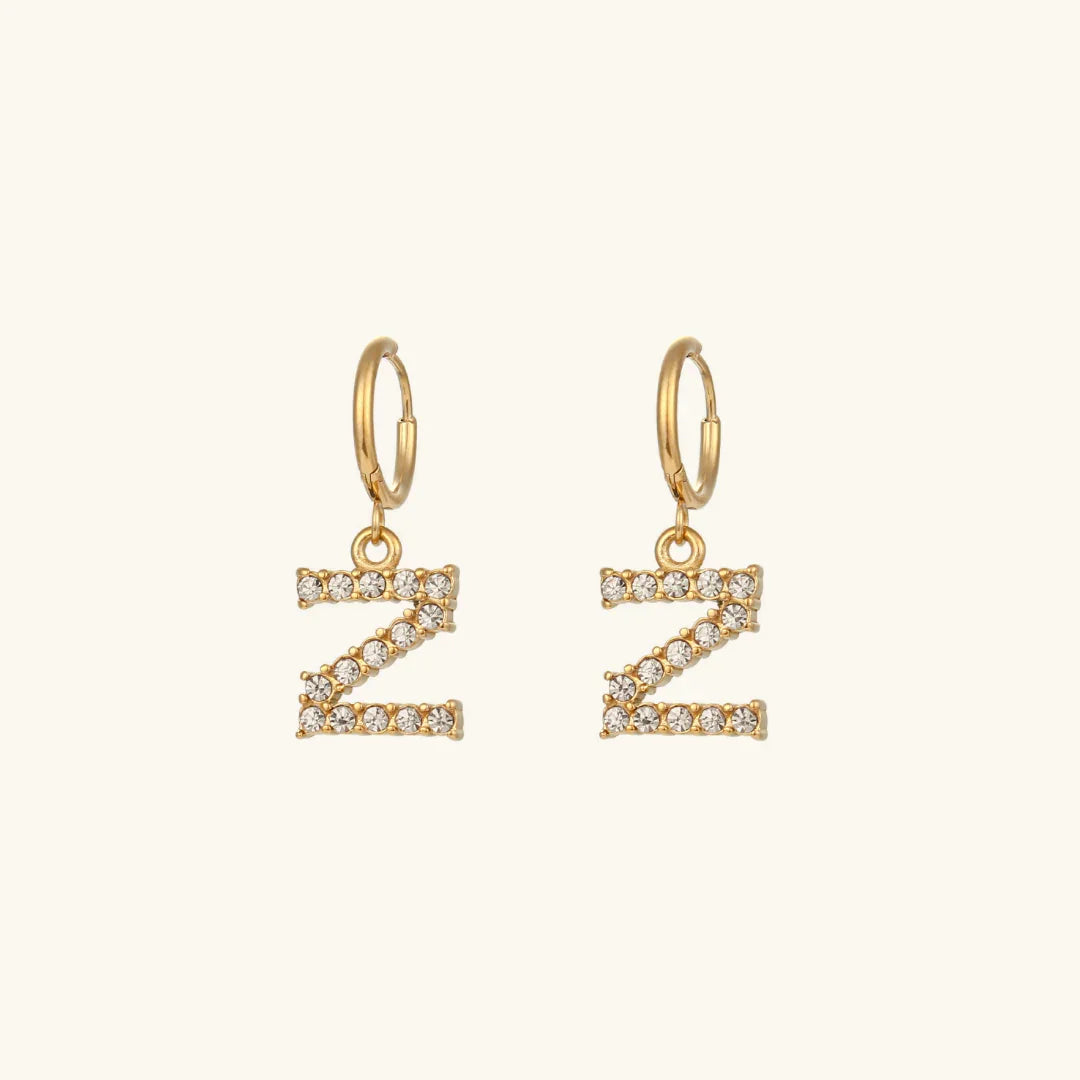 [Gaonasi]Wilhemina Initial Letter Earrings