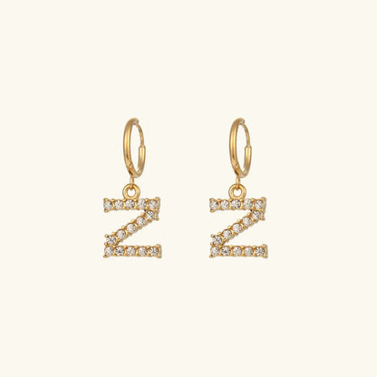 [Gaonasi]Wilhemina Initial Letter Earrings