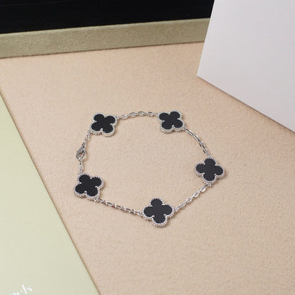 [Gaonasi] CLOVER 5 MOTIF ONYXS BRACELET COLLECTION