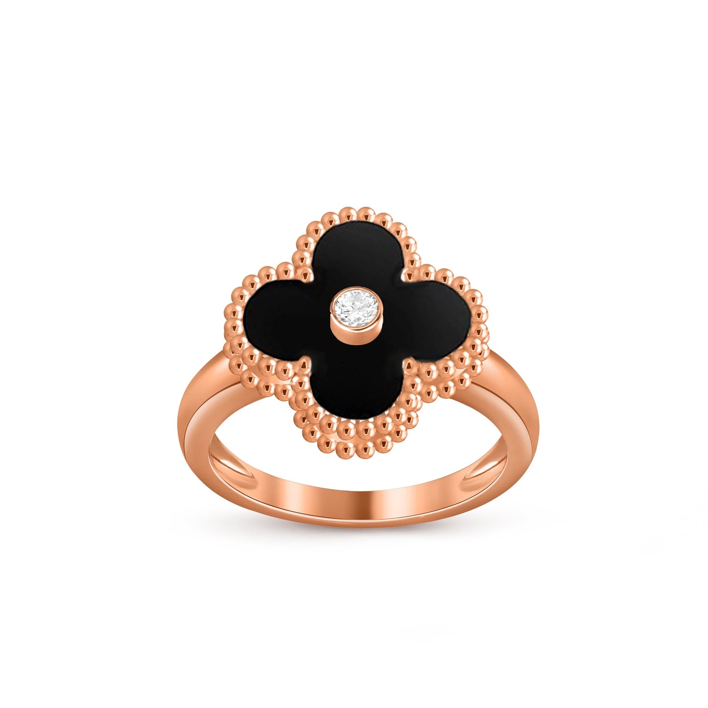 [Gaonasi]CLOVER DIAMOND RING ROSE GOLD COLLECTION