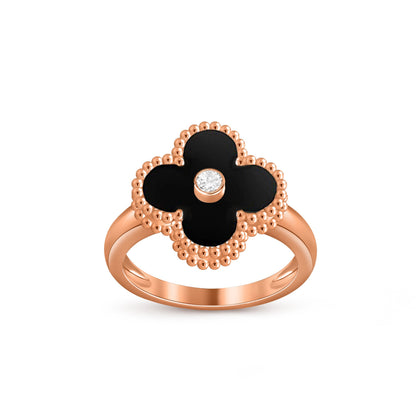 [Gaonasi]CLOVER DIAMOND RING ROSE GOLD COLLECTION