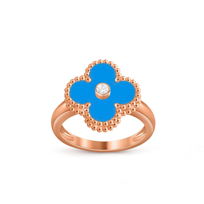 [Gaonasi]CLOVER DIAMOND RING ROSE GOLD COLLECTION