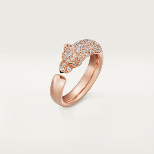 [Gaonasi Jewelry]PANTHERE HALF DIAMOND SMALL RING