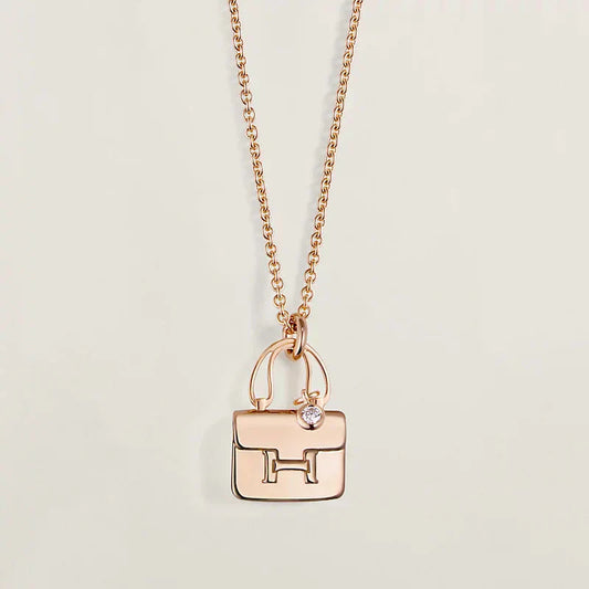 [Gaonasi]AMULETTE PEDANT ROSE GOLD NECKLACE