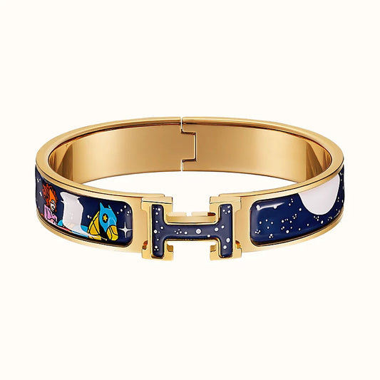[Gaonasi]H STAR AND MOON BRACELET 12MM