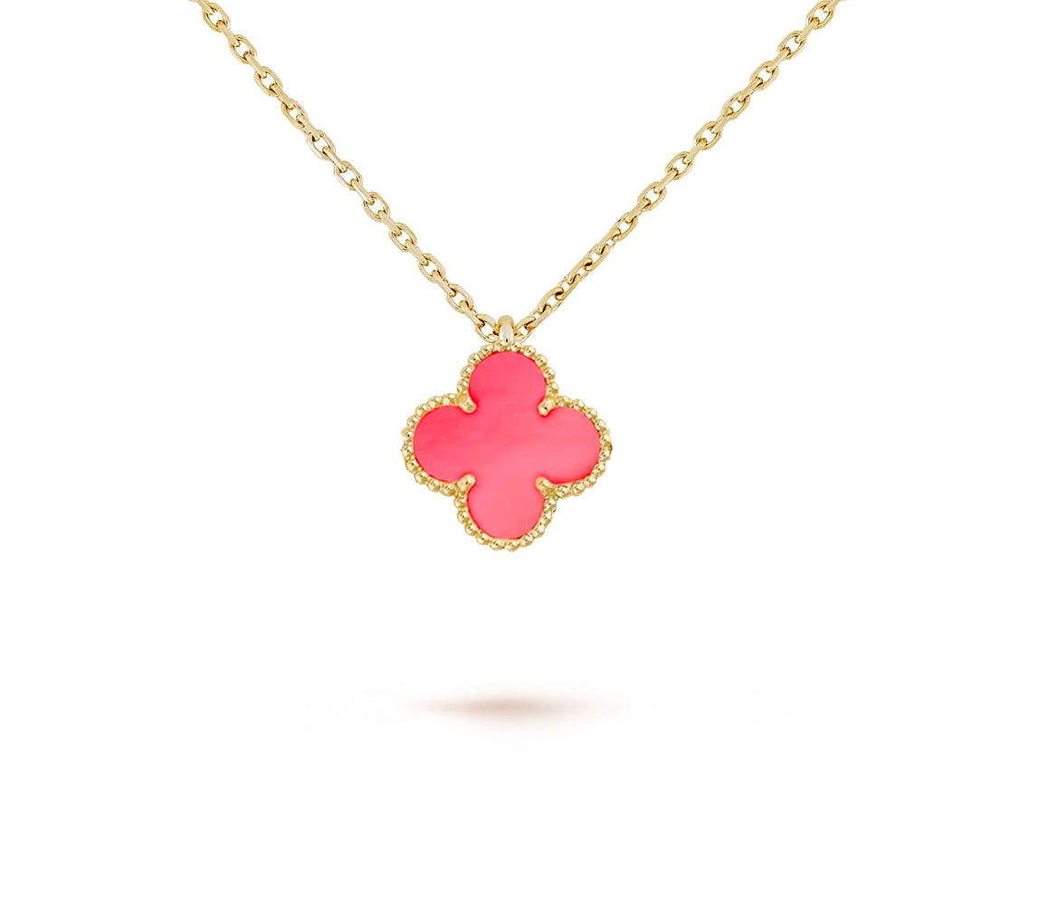 [Gaonasi]CLOVER MINI 9.5MM CARNELIANS NECKLACE COLLECTION
