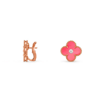 [Gaonasi]CLOVER 15MM MOP DIAMOND EARRINGS COLLECTION