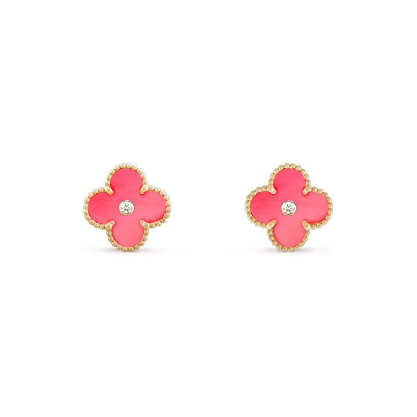 [Gaonasi]CLOVER  15MM DIAMOND EARRINGS COLLECTION