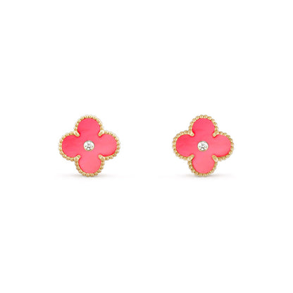 [Gaonasi]CLOVER  15MM DIAMOND EARRINGS COLLECTION