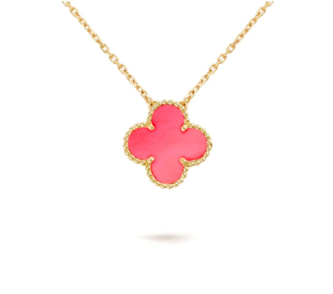 [Gaonasi]CLOVER 15MM SINGLE FLOWER NECKLACE COLLECTION