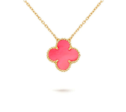[Gaonasi]CLOVER 15MM SINGLE FLOWER NECKLACE COLLECTION