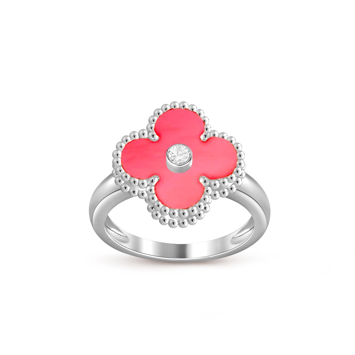 [Gaonasi]CLOVER SILVER DIOMND RING COLLECTION