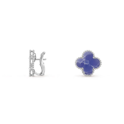 [Gaonasi]CLOVER SILVER 15MM MOP EARRINGS COLLECTION