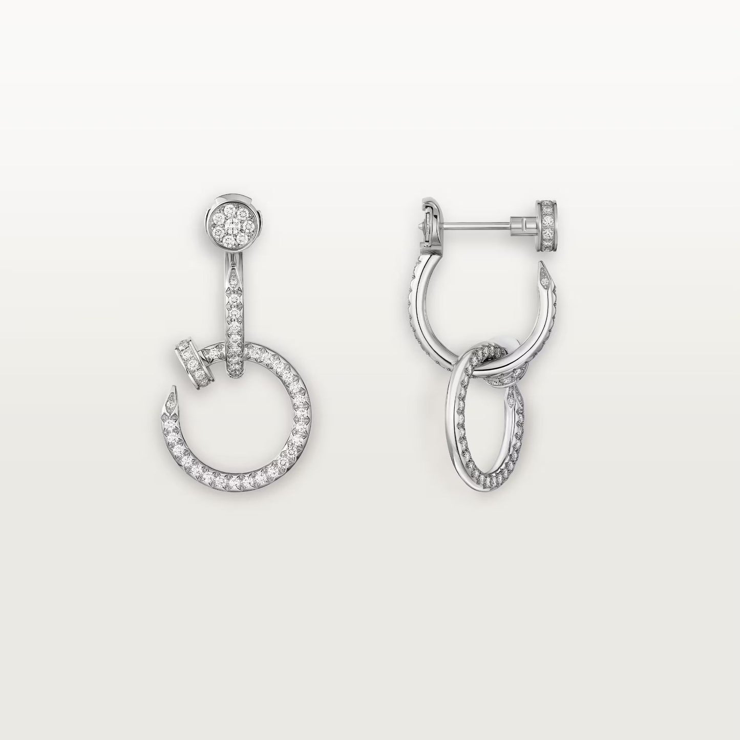 [Gaonasi Jewelry]JUSTE FULL DIAMOND DOUBLE EARRINGS