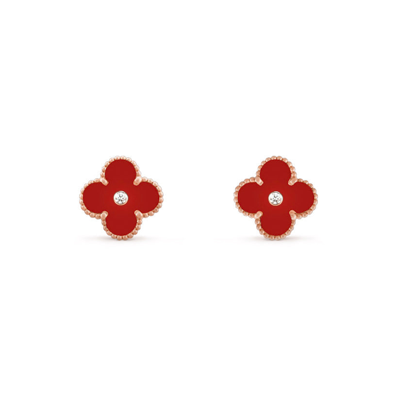 [Gaonasi]CLOVER  15MM DIAMOND EARRINGS COLLECTION