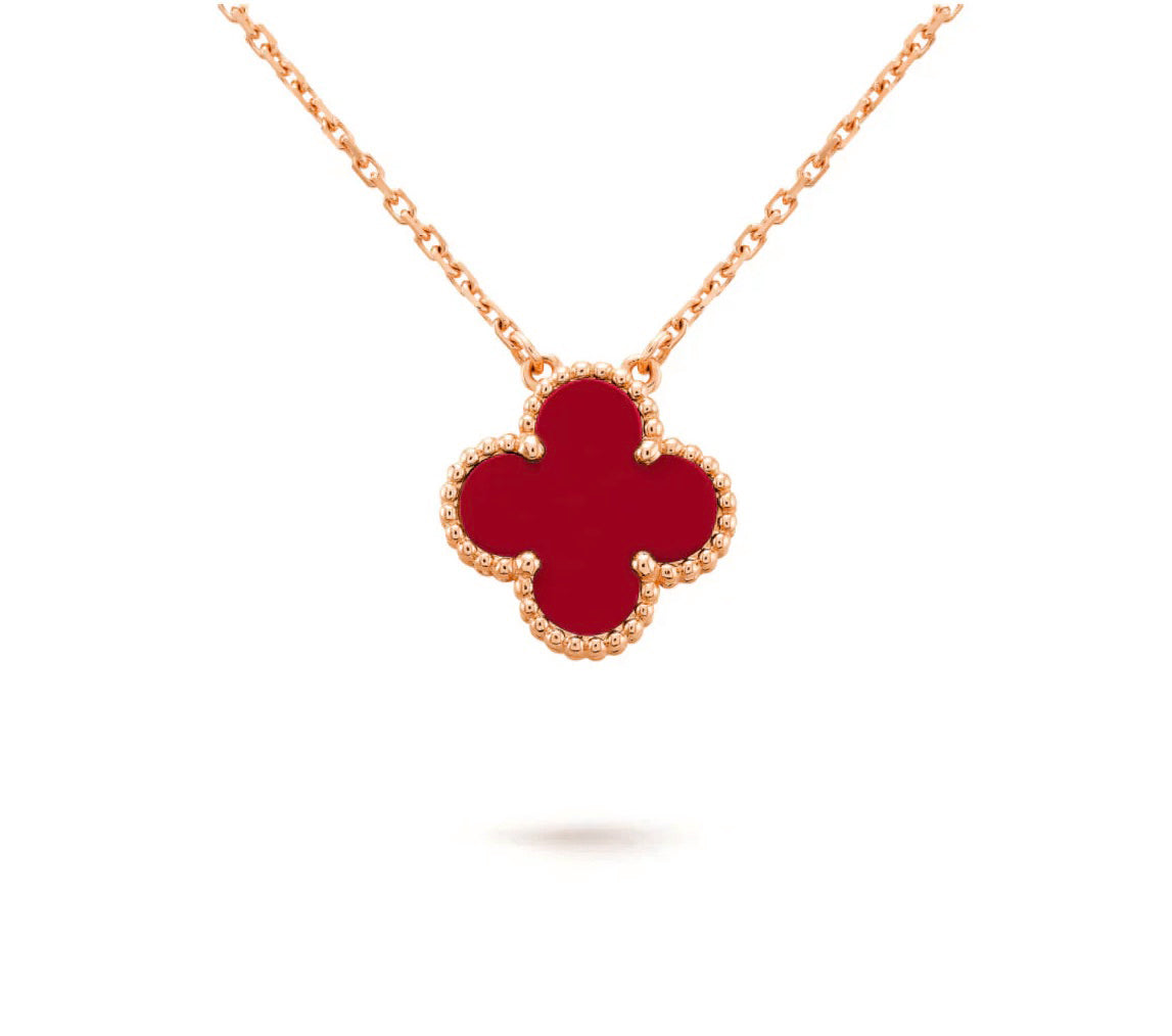 [Gaonasi]CLOVER 15MM SINGLE FLOWER NECKLACE COLLECTION
