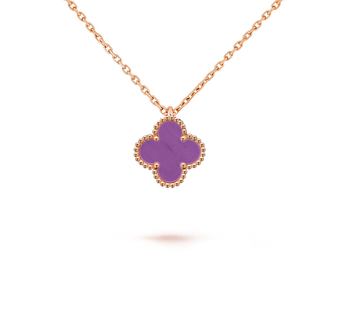[Gaonasi]CLOVER MINI 9.5MM CARNELIANS NECKLACE COLLECTION