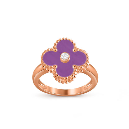 [Gaonasi]CLOVER DIAMOND RING ROSE GOLD COLLECTION