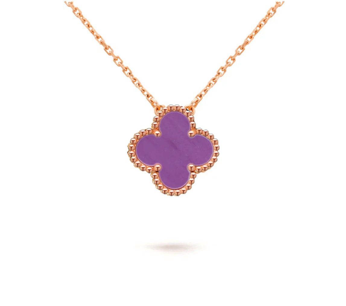 [Gaonasi]CLOVER 15MM SINGLE FLOWER NECKLACE COLLECTION
