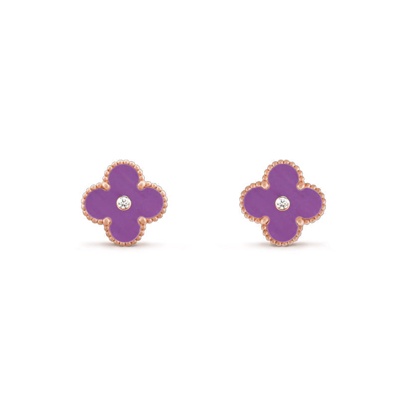 [Gaonasi]CLOVER  15MM DIAMOND EARRINGS COLLECTION