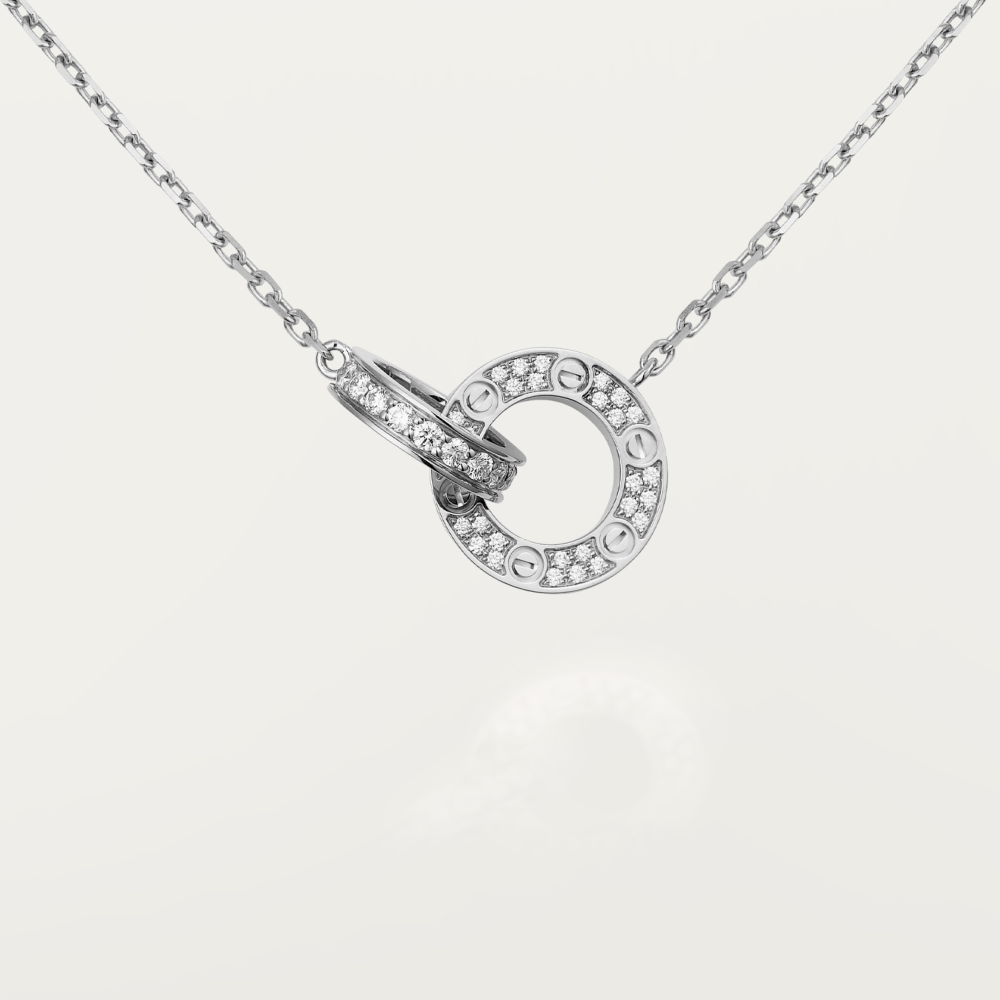 [Gaonasi Jewelry]LOVE  FULL DIAMOND PENDANT NECKLACE