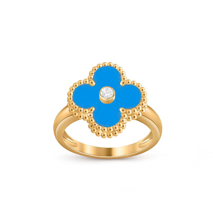 [Gaonasi]CLOVER DIAMOND RING GOLD COLLECTION