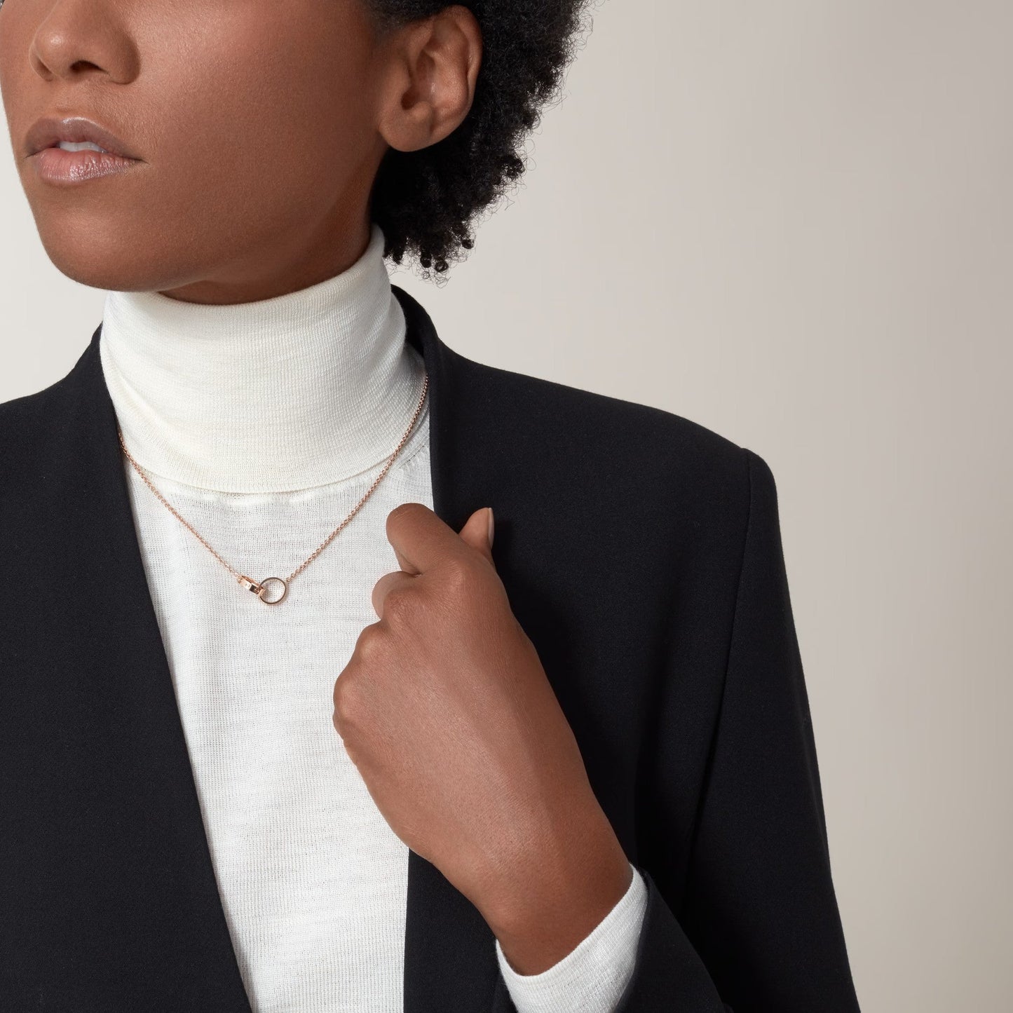 [Gaonasi Jewelry]LOVE DOUBLE RING NECKLACE