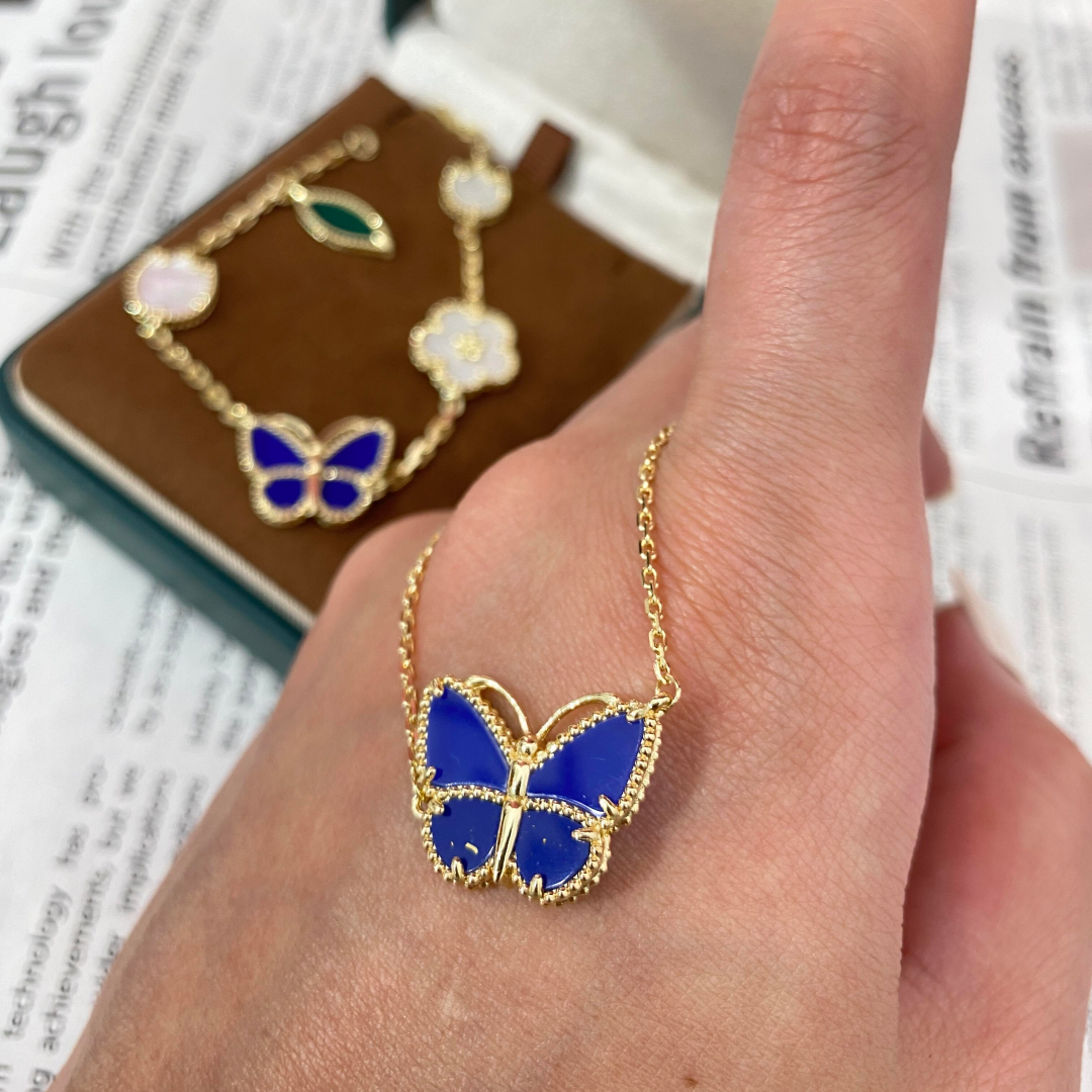 [GAONASI] 2026 NEW LUCKY BUTTERFLY 1 MOTIFS NECKLACE