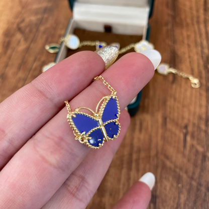 [GAONASI] 2026 NEW LUCKY BUTTERFLY 1 MOTIFS NECKLACE