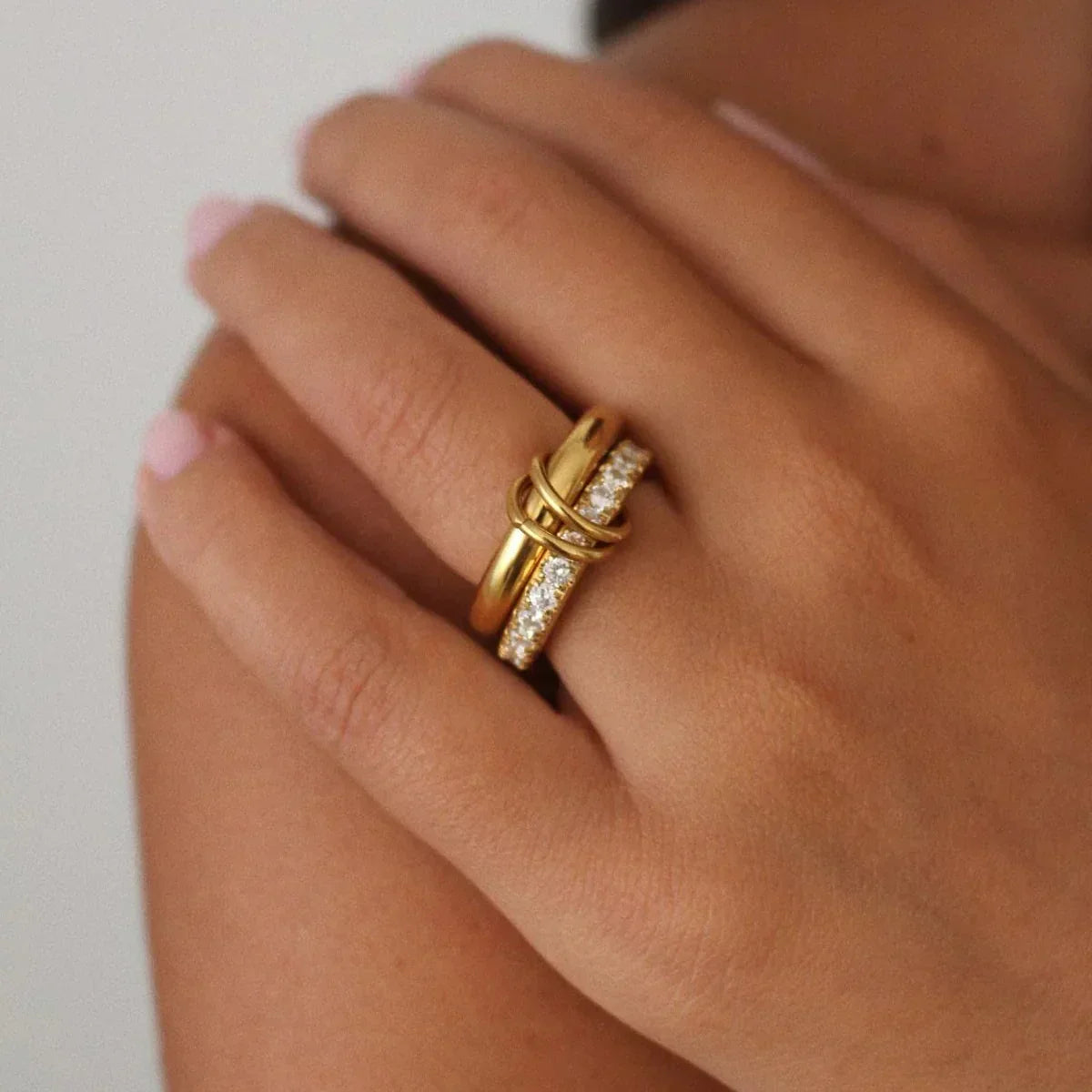 [Gaonasi]Alison Stacked Diamond Ring