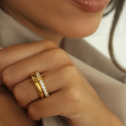 [Gaonasi]Alison Stacked Diamond Ring