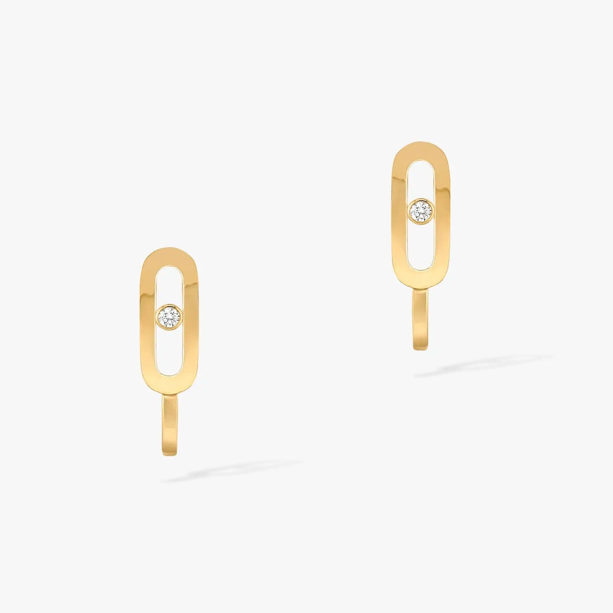 [Cadisa]CREOLES MOVE UNO MINI 1 DIAMOND EARRINGS