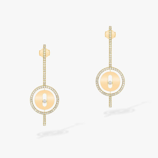 [Cadisa]LUCKY MOVE ARROW PINK GOLD DIAMOND EARRINGS