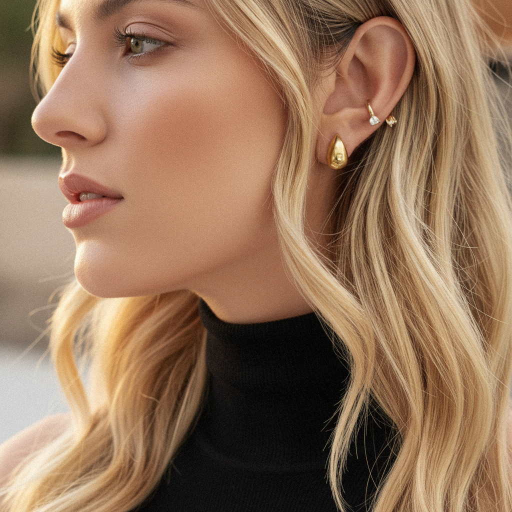 [Gaonasi]Velvette Gold Earrings