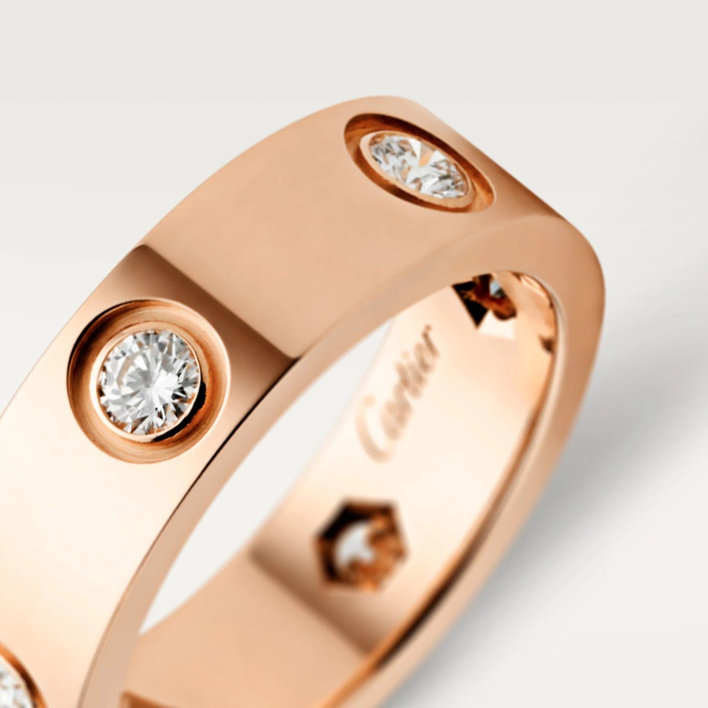 [Gaonasi Jewelry]LOVE 5.5MM 6 DIAMOND RING