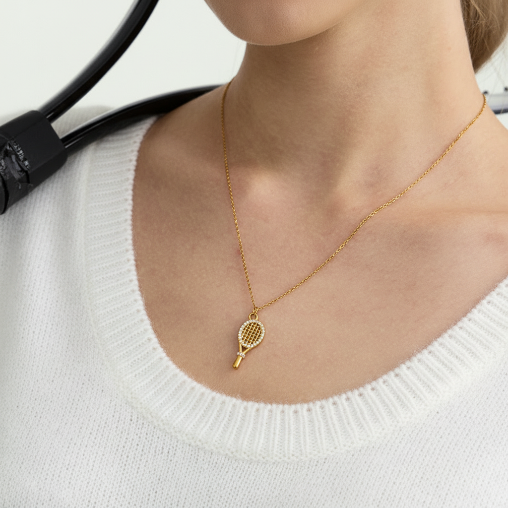 [Gaonasi]Aces Gold Tennis Pendant