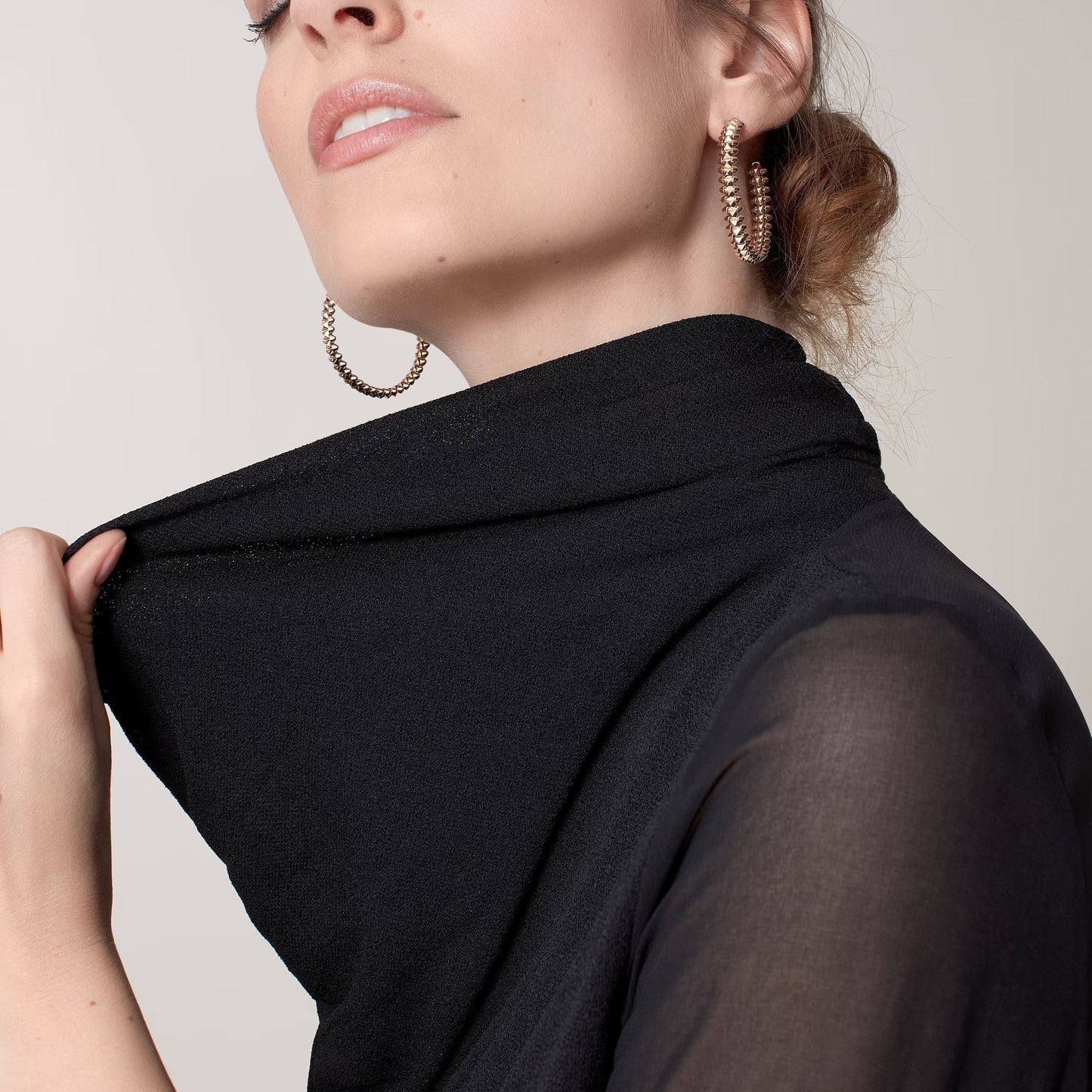 [Gaonasi Jewelry]CLASH HOOP LARGE EARRINGS