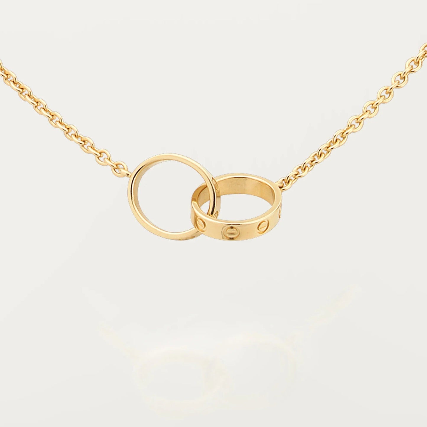 [Gaonasi Jewelry]LOVE DOUBLE RING NECKLACE