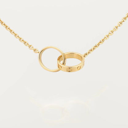 [Gaonasi Jewelry]LOVE DOUBLE RING NECKLACE