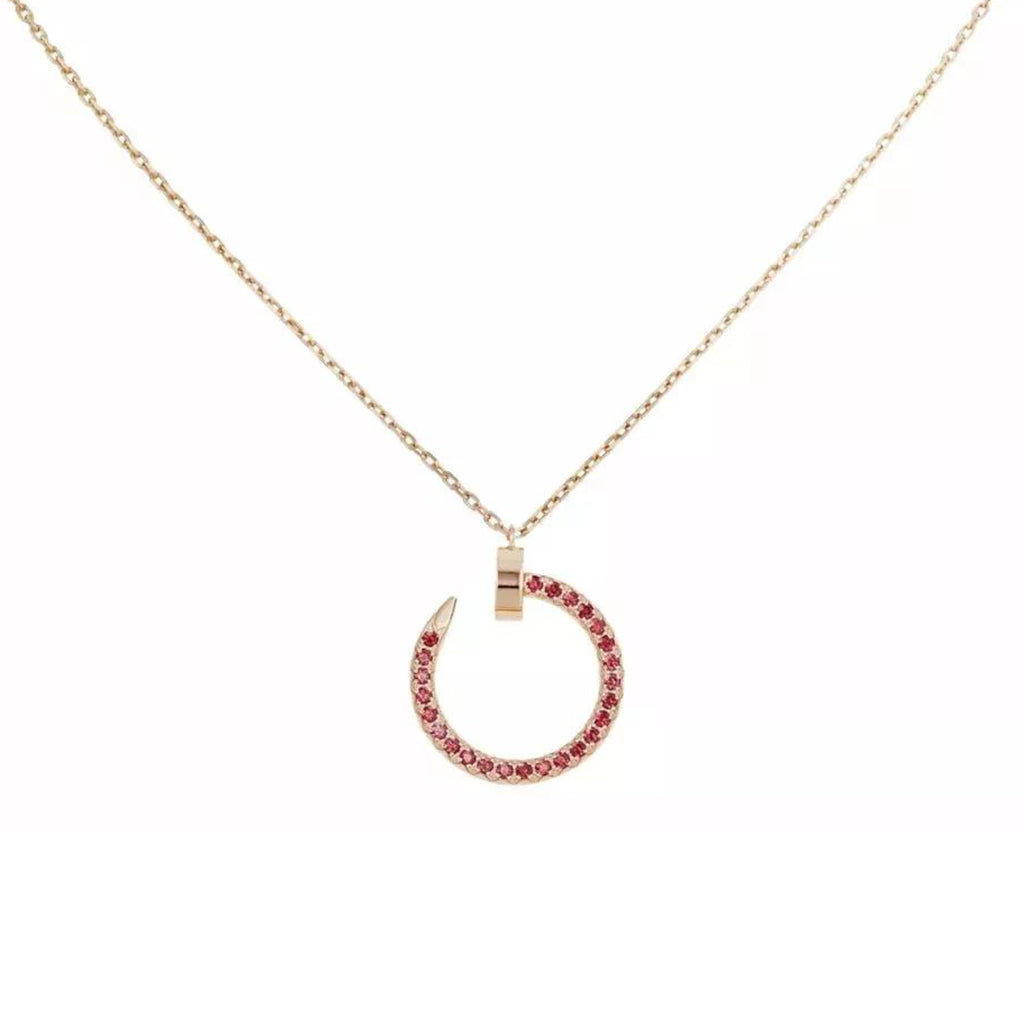 [Gaonasi Jewelry]JUSTE NECKLACE RED FULL DIAMONDS